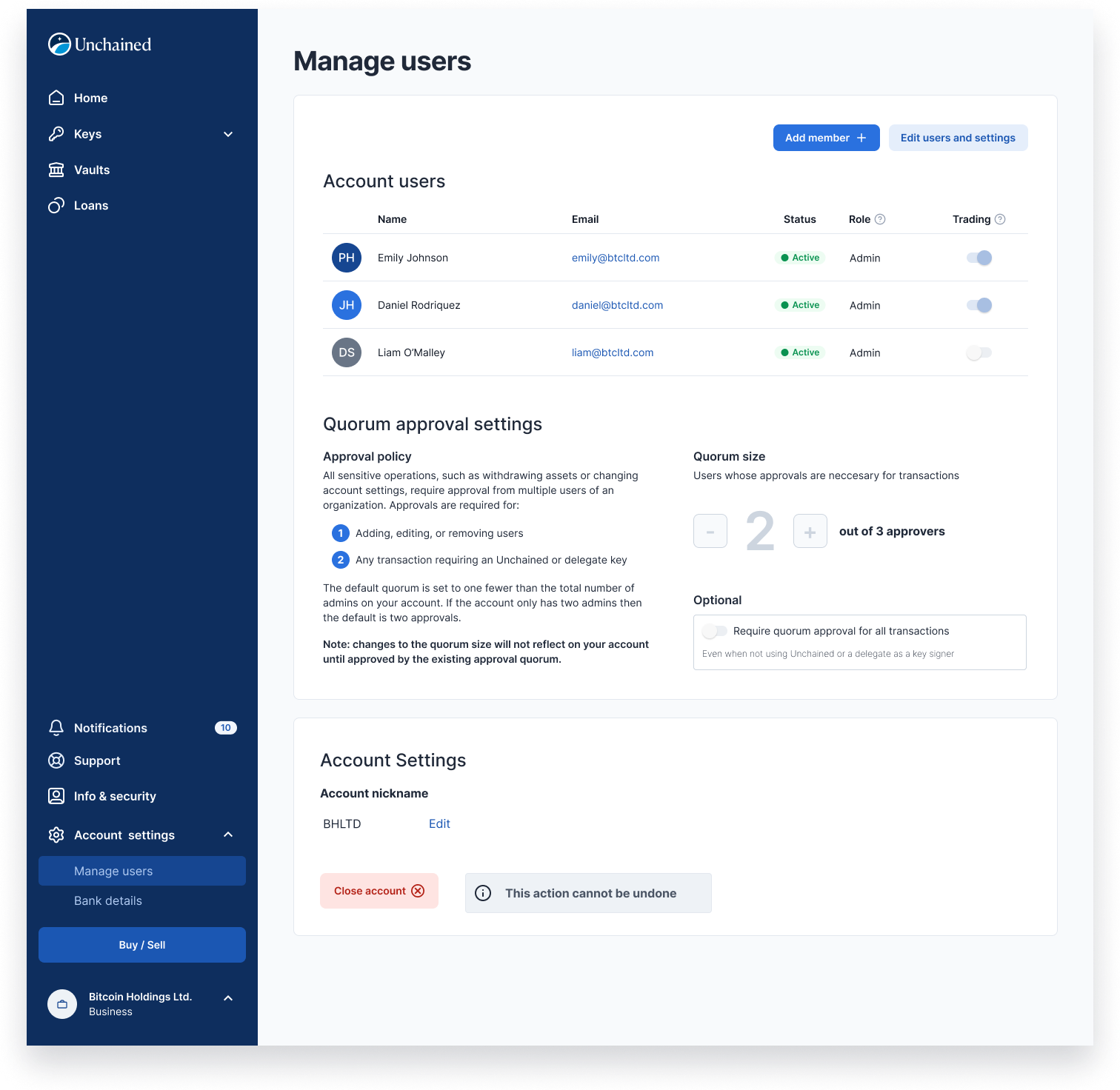 How do I edit an approver quorum?